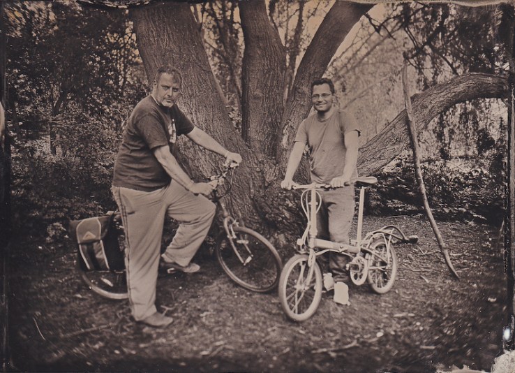Nigel and Fernando were out for a Bank Holiday cycle from Bethnal Green and stopped to ask about the strange looking structure.